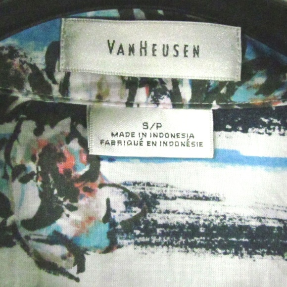 Van Heusen Pullover Shirt Size S/P Multi Color - Picture 3 of 4